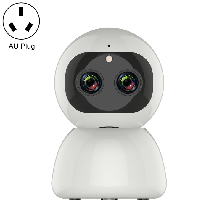 YT48 Telecamera binoculare con testa vibrante per rete interna wireless HD, supporto per rilevamento del movimento, visione notturna a infrarossi e scheda micro SD, presa AU, YT48