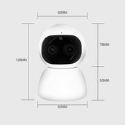 YT48 Telecamera binoculare con testa vibrante per rete interna wireless HD, supporto per rilevamento del movimento, visione notturna a infrarossi e scheda micro SD, presa AU, YT48