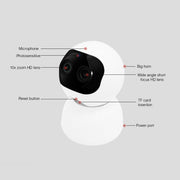 YT48 Telecamera binoculare con testa vibrante per rete interna wireless HD, supporto per rilevamento del movimento, visione notturna a infrarossi e scheda micro SD, presa AU, YT48