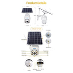 Telecamera IP WiFi ESCAM QF280 HD 1080P con pannello solare