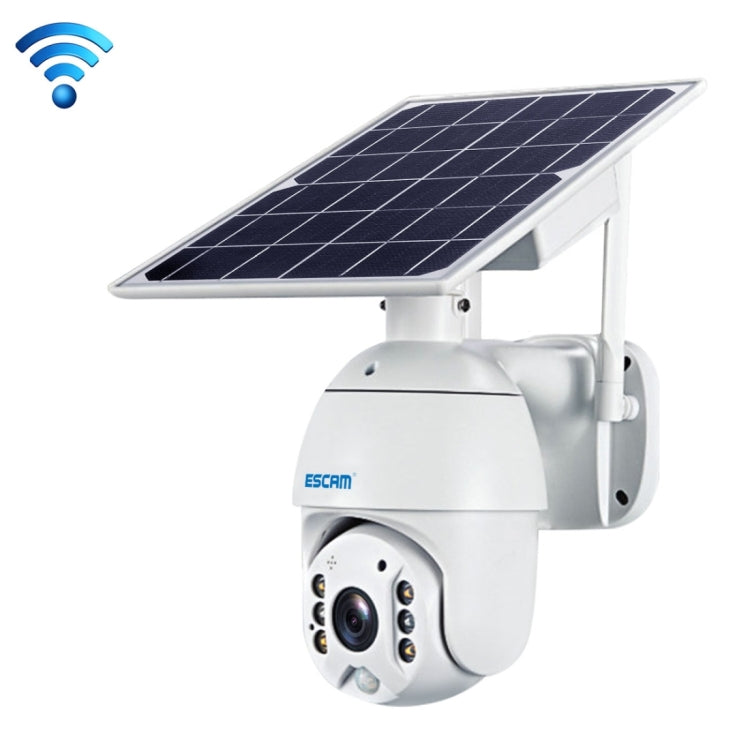 ESCAM QF280 HD 1080P IP66 Pannello solare WiFi impermeabile Telecamera IP PT con batteria, Supporto visione notturna/Rilevamento movimento/Scheda TF/Audio bidirezionale, with Battery