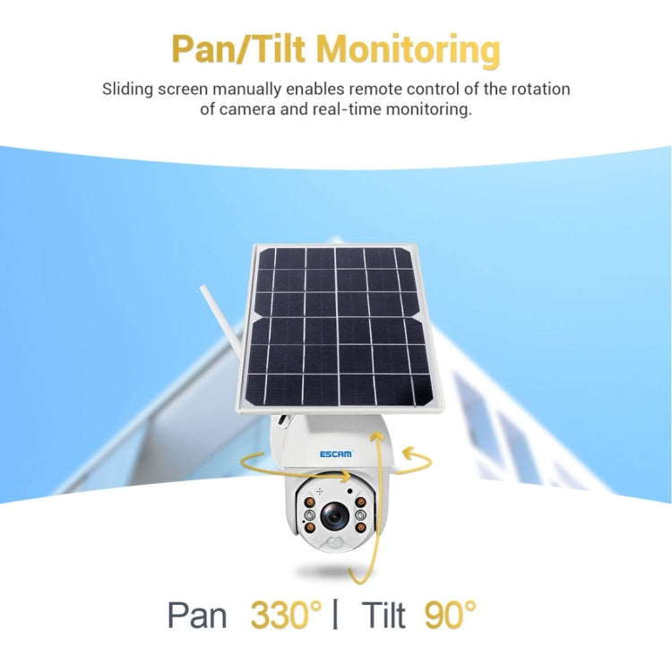 Telecamera IP ESCAM QF280 HD 1080P con pannello solare