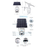 Telecamera IP 4G HD 1080P impermeabile IP66 con pannello solare