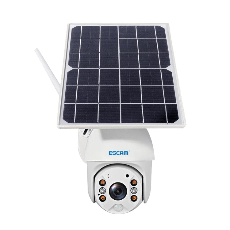 ESCAM QF480 Versione USA HD 1080P IP66 Impermeabile 4G Pannello solare PT Telecamera IP con batteria, Supporto visione notturna/Rilevamento movimento/Scheda TF/Audio bidirezionale, with Battery(US Version)