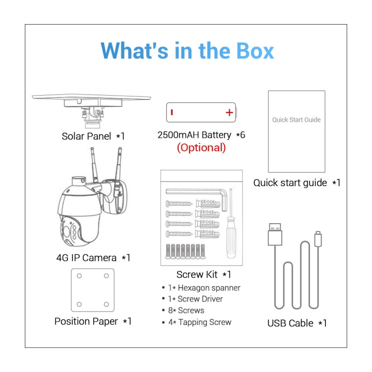 ESCAM QF480 Versione USA HD 1080P IP66 Impermeabile 4G Pannello solare PT Telecamera IP con batteria, Supporto visione notturna/Rilevamento movimento/Scheda TF/Audio bidirezionale, with Battery(US Version)