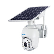 ESCAM QF480 Versione UE HD 1080P IP66 Impermeabile 4G Pannello solare PT Telecamera IP con batteria, Supporto visione notturna/Rilevamento movimento/Scheda TF/Audio bidirezionale, with Battery(EU Version)