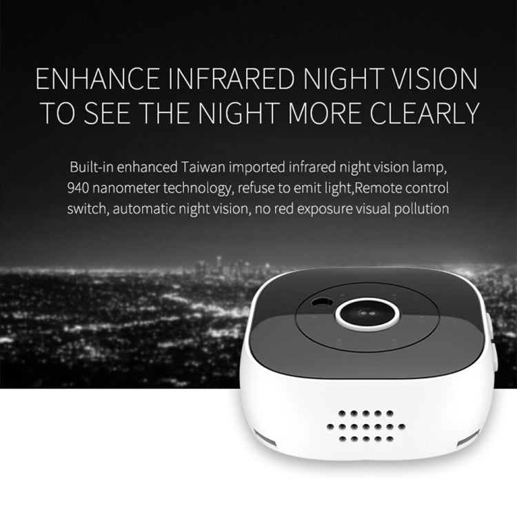 Telecamera di sorveglianza WiFi wireless intelligente indossabile grandangolare H9 Mini HD 1280 x 720P da 120 gradi, H9 Black, H9 White