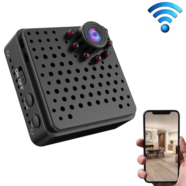 Mini telecamera di sicurezza intelligente WiFi W18 1080P HD, supporto grandangolare da 155 gradi, rilevamento del movimento, visione notturna a infrarossi e scheda TF, Wide Angle