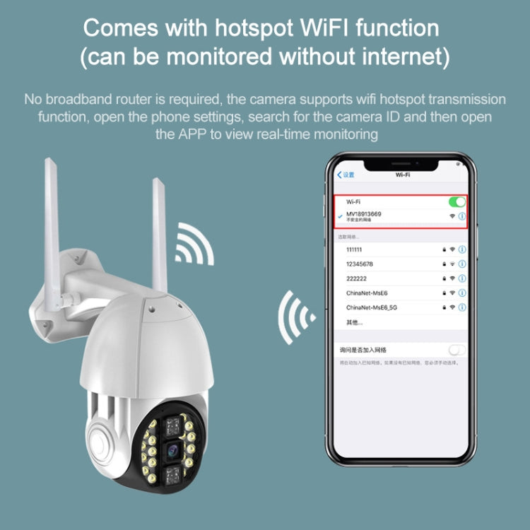 Videocamera di sicurezza WiFi HD Q20 con visione notturna