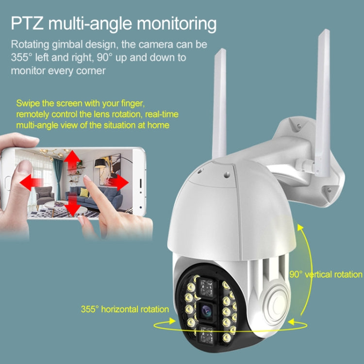 Il telefono cellulare da esterno Q20 ruota da remoto la videocamera HD WiFi wireless, supporta tre modalità di visione notturna e rilevamento del movimento, video/allarme e registrazione, presa UK, Q20