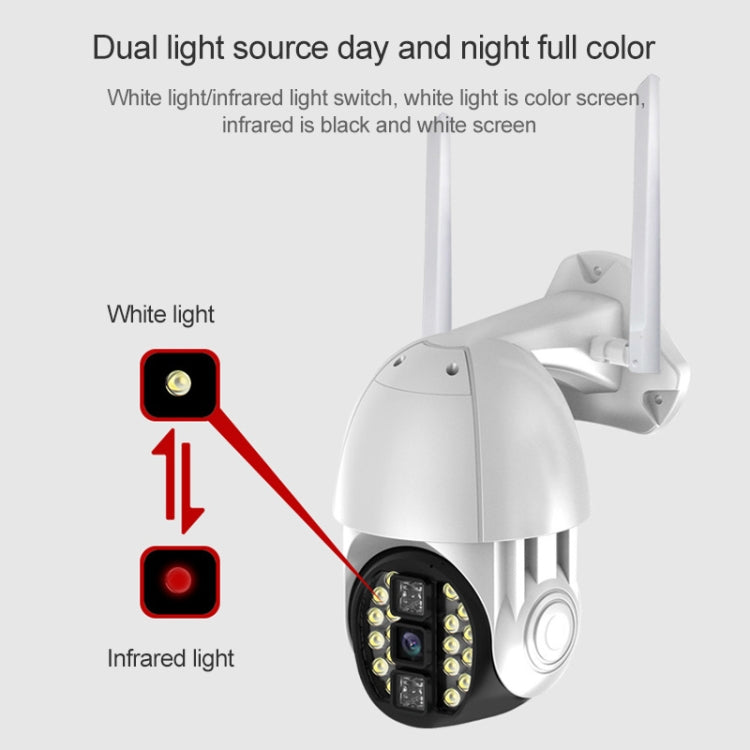 Il telefono cellulare da esterno Q20 ruota da remoto la videocamera HD WiFi wireless, supporta tre modalità di visione notturna e rilevamento del movimento, video/allarme e registrazione, presa UK, Q20