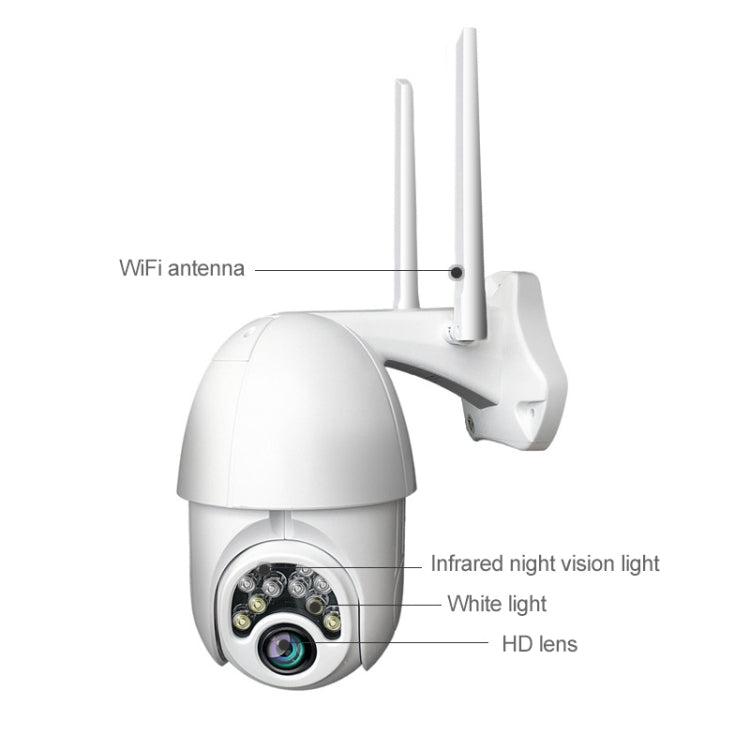 Q10 Telefono cellulare da esterno Ruota da remoto WiFi wireless 10 luci Telecamera HD per visione notturna IR, Supporto video di rilevamento del movimento / Allarme e registrazione, Spina UK, Q10 IR Night Vision, Q10 IR