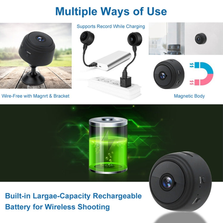 Telecamera wireless WiFi A9+ 1080P con visione notturna