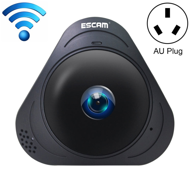 Telecamera IP WiFi ESCAM Q8 960P 360 gradi Fisheye 1.3MP, supporto rilevamento movimento/visione notturna, distanza IR: 5-10 m, spina AU, Q8 EU Plug, Q8 UK Plug, Q8 US Plug, Q8  AU Plug