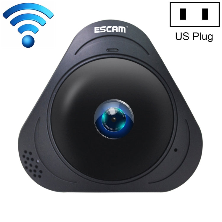 Telecamera IP WiFi ESCAM Q8 960P 360 gradi Fisheye 1.3MP, supporto rilevamento movimento/visione notturna, distanza IR: 5-10 m, spina AU, Q8 EU Plug, Q8 UK Plug, Q8 US Plug, Q8  AU Plug