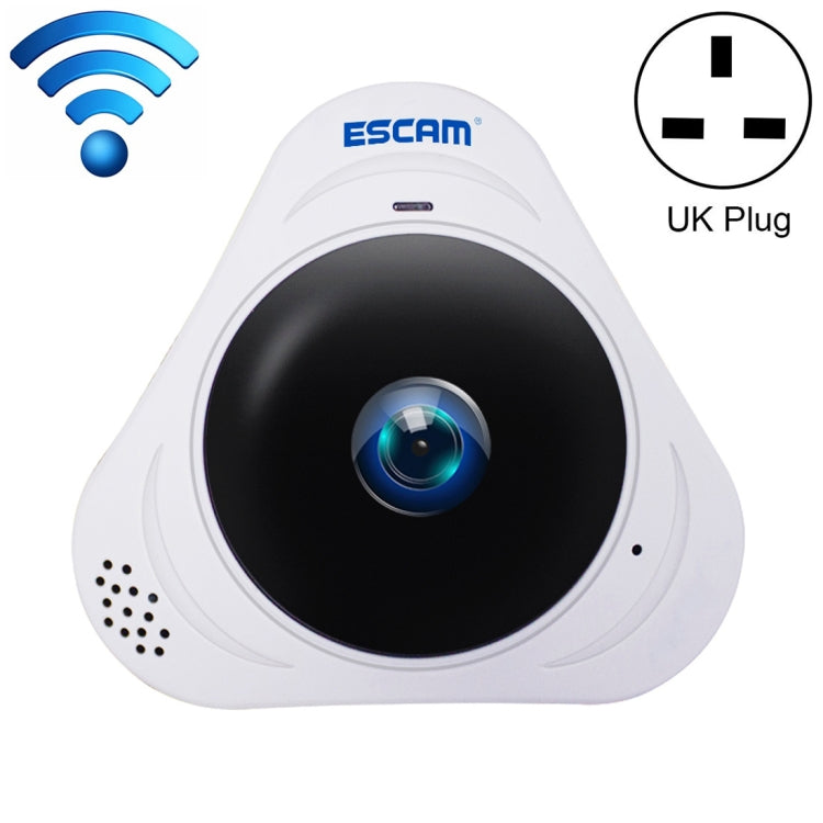 Telecamera IP WiFi ESCAM Q8 960P 360 gradi Fisheye 1.3MP, supporto rilevamento movimento/visione notturna, distanza IR: 5-10 m, spina AU, Q8 EU Plug, Q8 UK Plug, Q8 US Plug, Q8  AU Plug