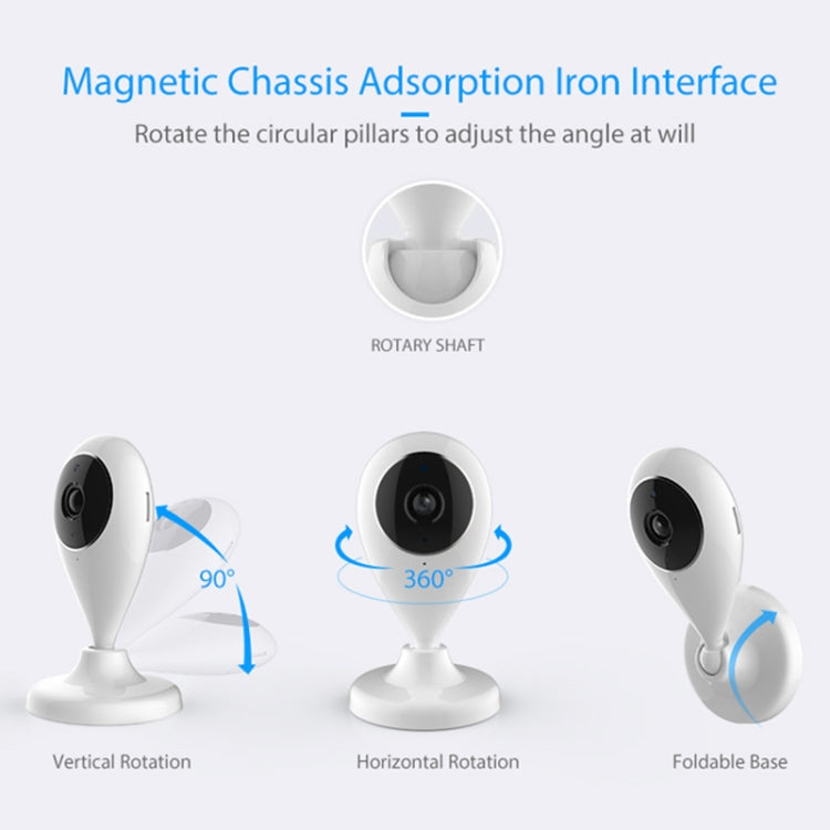 Telecamera IP WiFi da interno NEO NIP-55AI, con visione notturna IR, monitor multi-angolo e telecomando per telefono cellulare, NIP-55AI