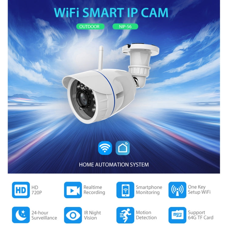 NEO NIP-56AI Telecamera IP WiFi impermeabile da esterno, con visione notturna IR e telecomando per telefono cellulare, NIP-56AI