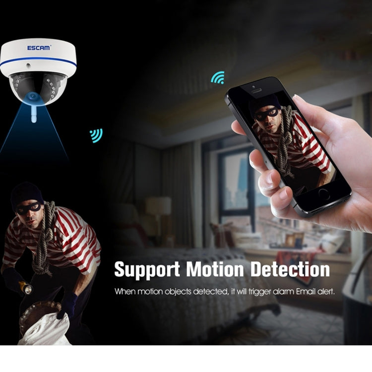 ESCAM Speed QD800WIFI ONVIF HD 1080P 2.0MP P2P Private Cloud IP66 Telecamera IP WiFi di sicurezza impermeabile, supporto rilevamento movimento/visione notturna, distanza IR: 10 m, Speed QD800WIFI, QD800WiFi