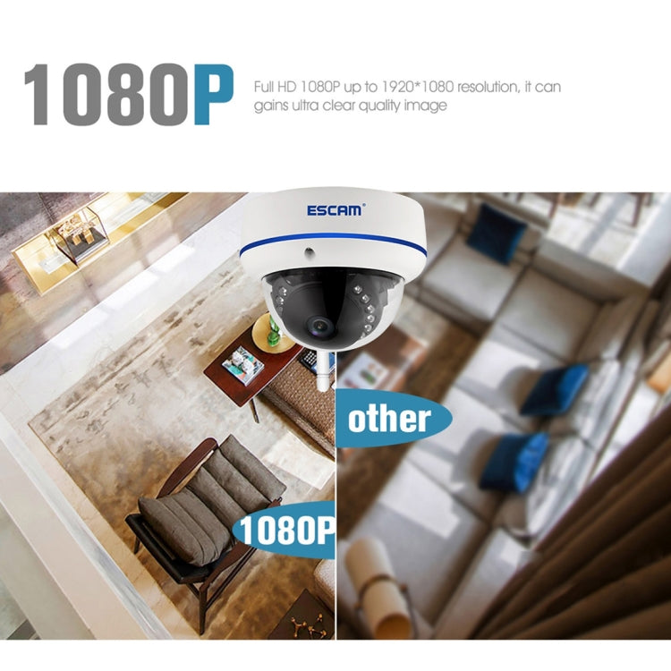 ESCAM Speed QD800WIFI ONVIF HD 1080P 2.0MP P2P Private Cloud IP66 Telecamera IP WiFi di sicurezza impermeabile, supporto rilevamento movimento/visione notturna, distanza IR: 10 m, Speed QD800WIFI, QD800WiFi