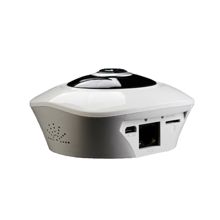 DTS-F3 Obiettivo 1,44 mm Telecamera IP a infrarossi da 360 gradi con obiettivo 1,3 Megapixel, supporto rilevamento movimento e allarme e-mail, scheda TF e push APP, distanza IR: 10 m, DTS-F3