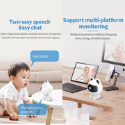 Telecamera domestica intelligente K9 Cute Pets, supporto per visione notturna e rilevamento bidirezionale di voce e movimento, K9