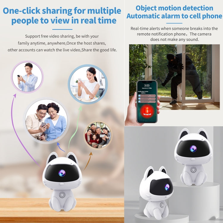 Telecamera domestica intelligente K9 con visione notturna e audio