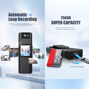 L12 Telecamera per registrazione video per conferenze con rotazione di 180 gradi Telecamera Mini HD 720P WiFi