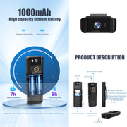 L12 Telecamera per registrazione video per conferenze con rotazione di 180 gradi Telecamera Mini HD 720P WiFi