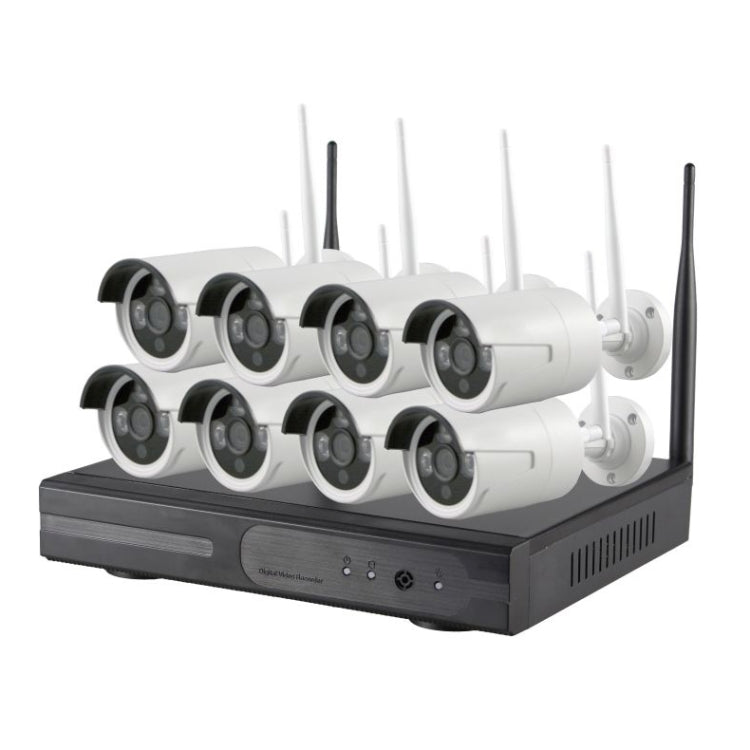 K9608W-PE2013W Telecamera bullet IP WiFi 8CH HD 960P 1,3 Mega Pixel 2,4GHz + kit NVR, K9608W-PE2013W