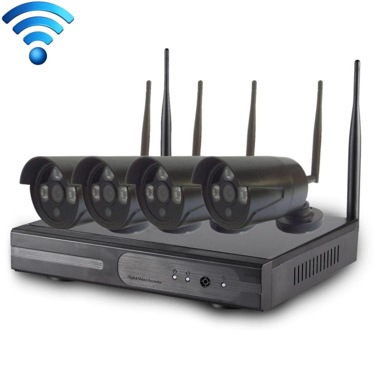 Telecamera IP WiFi bullet 4CH HD 720P con kit NVR 4 canali