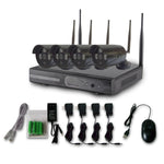 Telecamera IP WiFi bullet 4CH HD 720P con kit NVR 4 canali