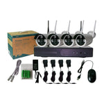 Telecamera IP WiFi 4CH HD 720P con kit NVR 4 canali