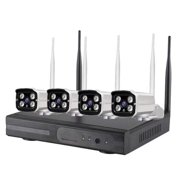 Telecamera bullet IP WiFi 4CH HD 720P con kit NVR 4 canali