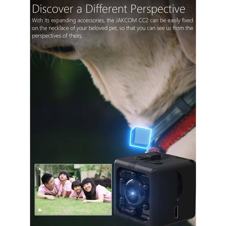 JAKCOM CC2 1080P HD Registratore Cube Smart Mini Camera, con visione notturna a infrarossi e rilevamento del movimento, CC2