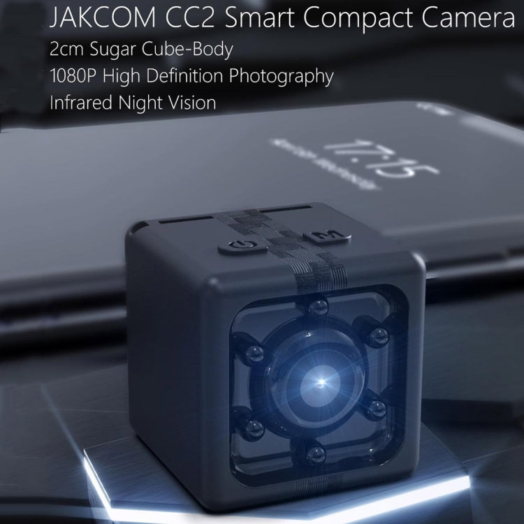 JAKCOM CC2 1080P HD Registratore Cube Smart Mini Camera, con visione notturna a infrarossi e rilevamento del movimento, CC2