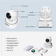Anpwoo-YT002W Telecamera monitor WIFI intelligente con obiettivo grandangolare 720P da 100 W e 3,6 mm, supporto per visione notturna e memoria di espansione per schede TF, YT002W