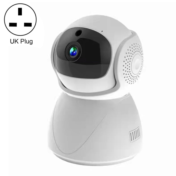 ZAS-5G01 Telecamera panoramica dual-band WiFi 5G domestica 1080P, supporto per visione notturna IR e slot per schede TF e hot spot AP e area di allarme designata, presa UK, without TF Card