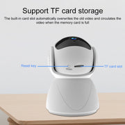 ZAS-5G01 Telecamera panoramica dual-band WiFi domestica 1080P 5G con scheda TF da 128 GB, supporto visione notturna IR e hot spot AP e area di allarme designata, presa americana, with 128GB TF Card