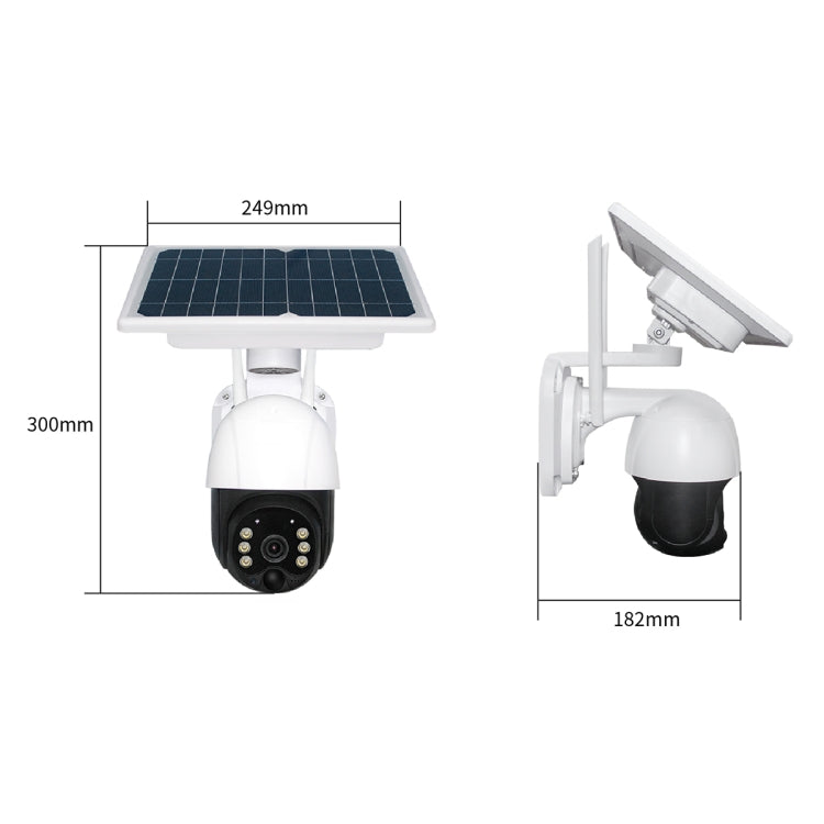 Telecamera WiFi ad energia solare T23 2288 x 1288P Full HD, supporto allarme PIR, visione notturna, audio bidirezionale, scheda TF, batteria non inclusa, Not Include Battery