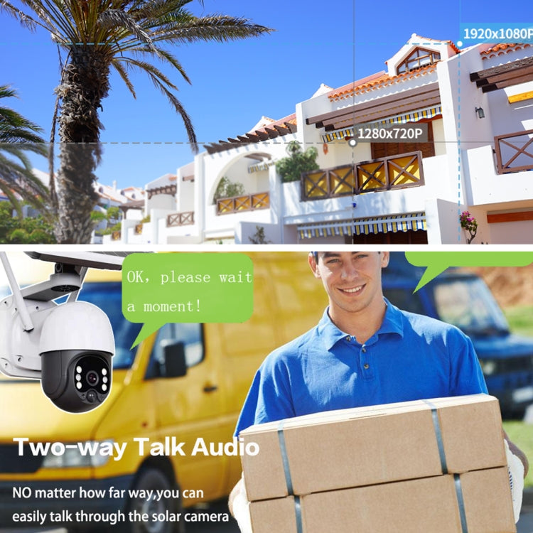 Telecamera WiFi ad energia solare 2288x1288P Full HD con allarme