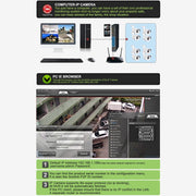 533H2 / IP POE (Power Over Ethernet) Telecamera IP 1080P Telecamera di sorveglianza di sicurezza domestica, supporto visione notturna e visualizzazione remota del telefono, 533H2