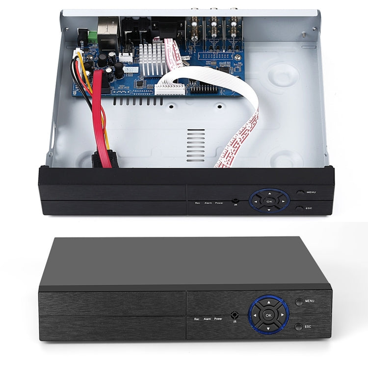 A8B3 / Kit sistema DVR di sorveglianza 8CH 1080N e telecamera bullet resistente alle intemperie HD 720P 1.0MP, supporto visione notturna a infrarossi e P2P e monitor remoto del telefono, A8B3 / Kit 8CH Black, A8B3 / Kit 8CH White