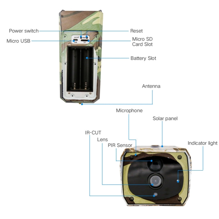 VESAFE VS-Y4 Modello Foglia d'Acero 1080P HD Batteria Telecamera IP WiFi Solare, Supporto Rilevamento Movimento PIR e Visione Notturna a Infrarossi e Scheda TF (64GB Max), VS-Y4 Maple Leaf