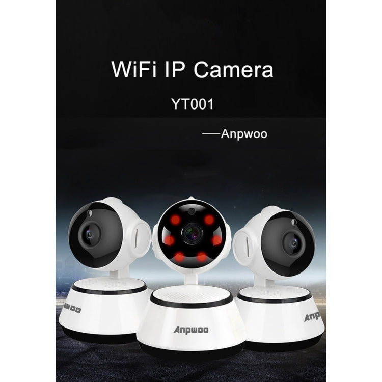 Anpwoo YT001 Telecamera IP WiFi HD 720P con 6 LED a infrarossi, supporto rilevamento movimento, visione notturna e scheda TF (massimo 64 GB), YT001