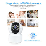 Telecamera di sorveglianza WiFi PTZ 360° con visione notturna
