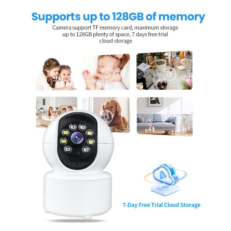 Telecamera di sorveglianza WiFi PTZ 360° con visione notturna