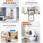 Telecamera IP WiFi PTZ A11 con visione notturna e audio bidirezio