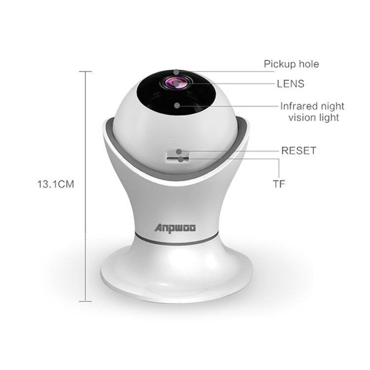 Telecamera IP WiFi Anpwoo Hercules 1080P HD con visione notturna