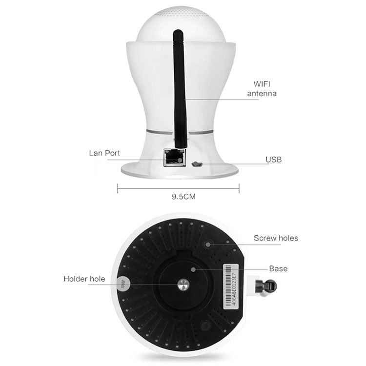 Telecamera IP WiFi Anpwoo Hercules GM8135+SC2145 1080P HD, supporto rilevamento movimento, visione notturna a infrarossi e scheda TF (massimo 128 GB), Hercules